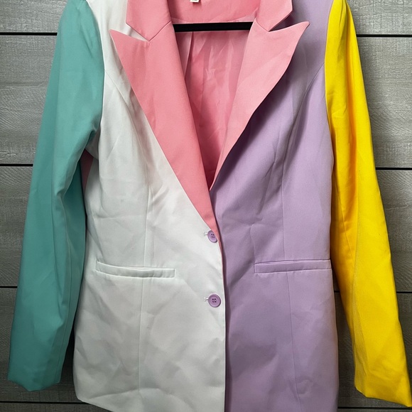 Pastel Colorblock Blazer - Picture 7 of 7